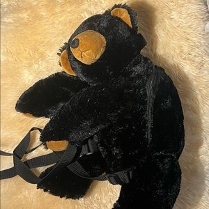 Black teddy bear backpack